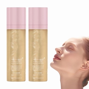 Spf 50 Sheer Setting Mist, Elaria Sunglaze Sheer Setting Mist Sunscreen Spf 50, for Face & Body, Lightweight, Fast-Absorbing, Hydrating, Non-Greasy, Makeup-Friendly (2)