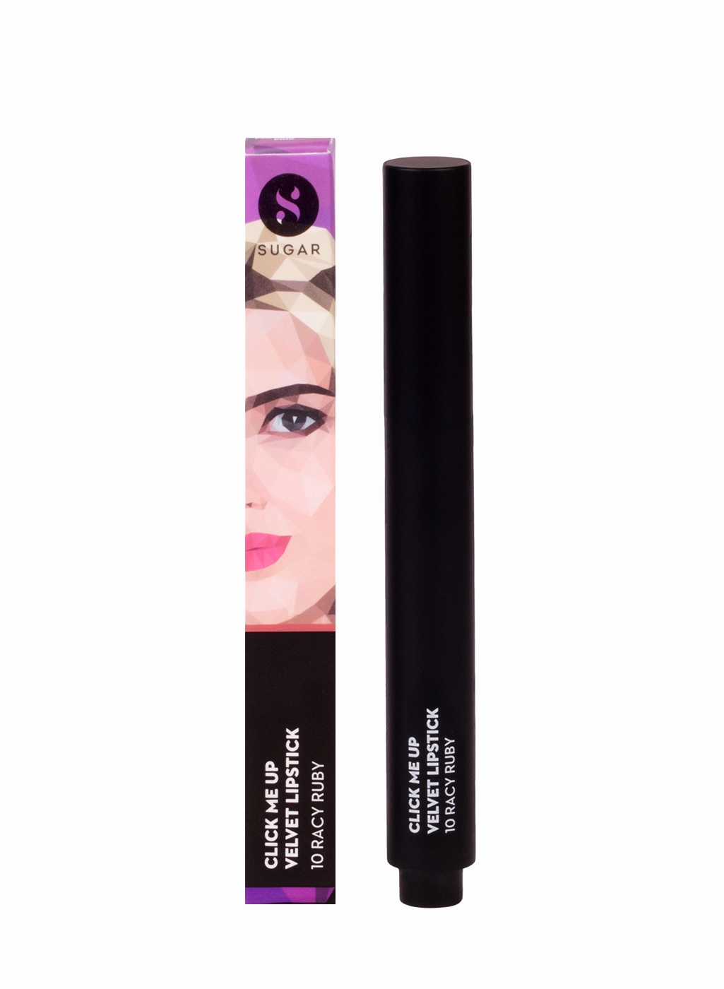 SUGAR Click Me Up Velvet Lipstick - 10 Racy Ruby (Bright Red)