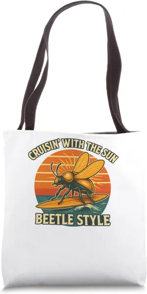 Sun Beetle – Bright Golden Design for Insect Lovers Tote Bag