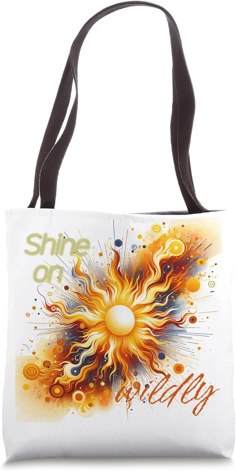 Sunshine Inspired Abstract Art Vibrant Expression Tote Bag