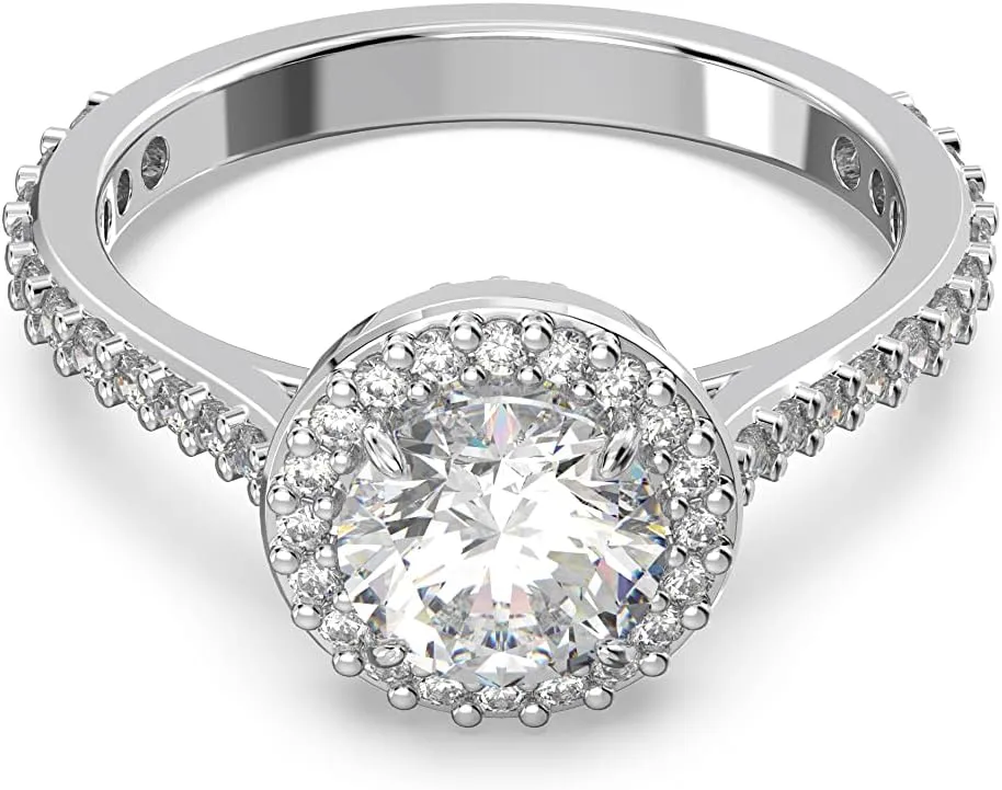 SWAROVSKI Constella Cocktail Ring Jewelry Collection, Pavé Cut, Clear Crystals