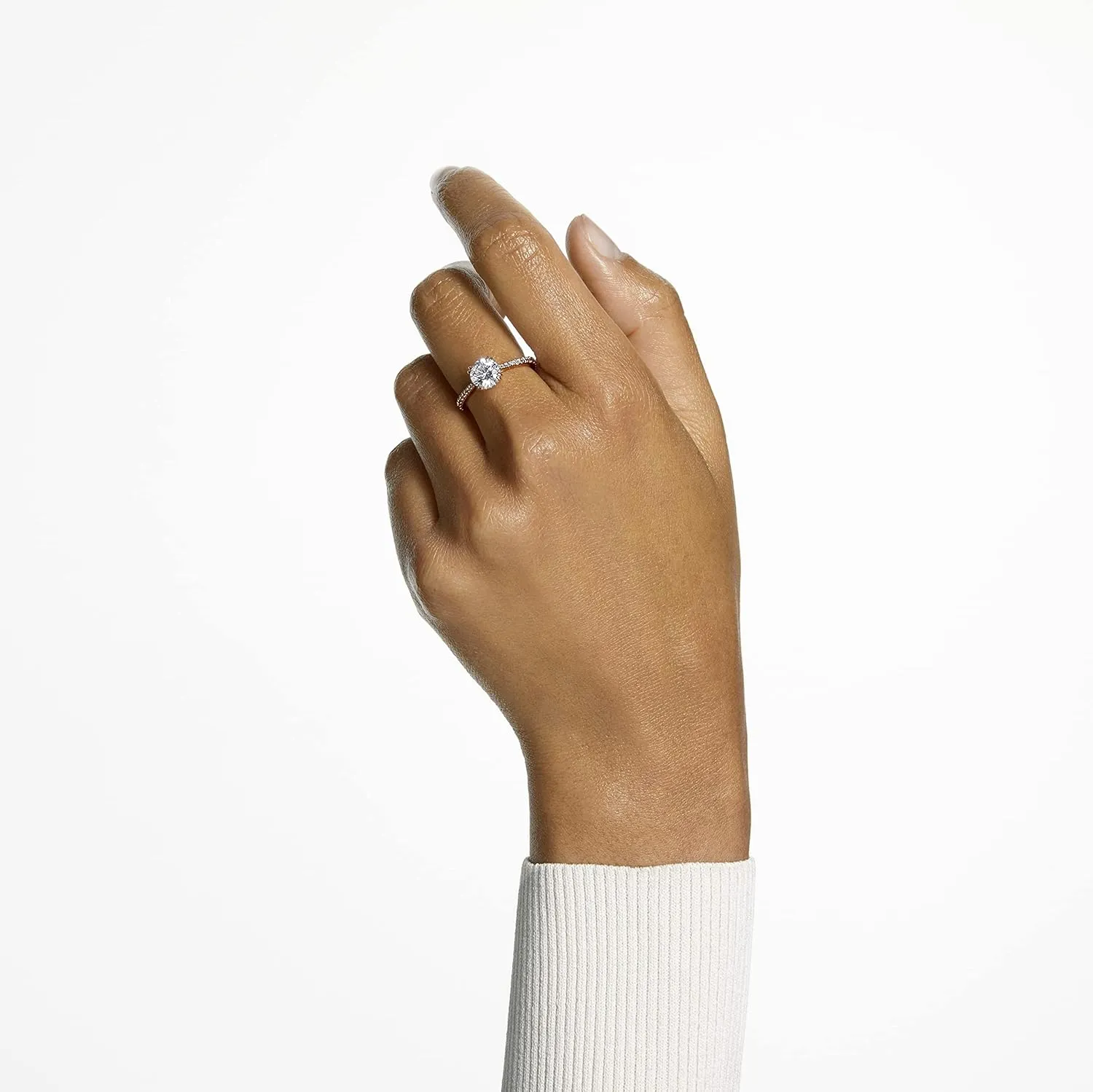 Swarovski Constella Cocktail Ring Jewelry Collection, Princess Cut, Clear Crystals