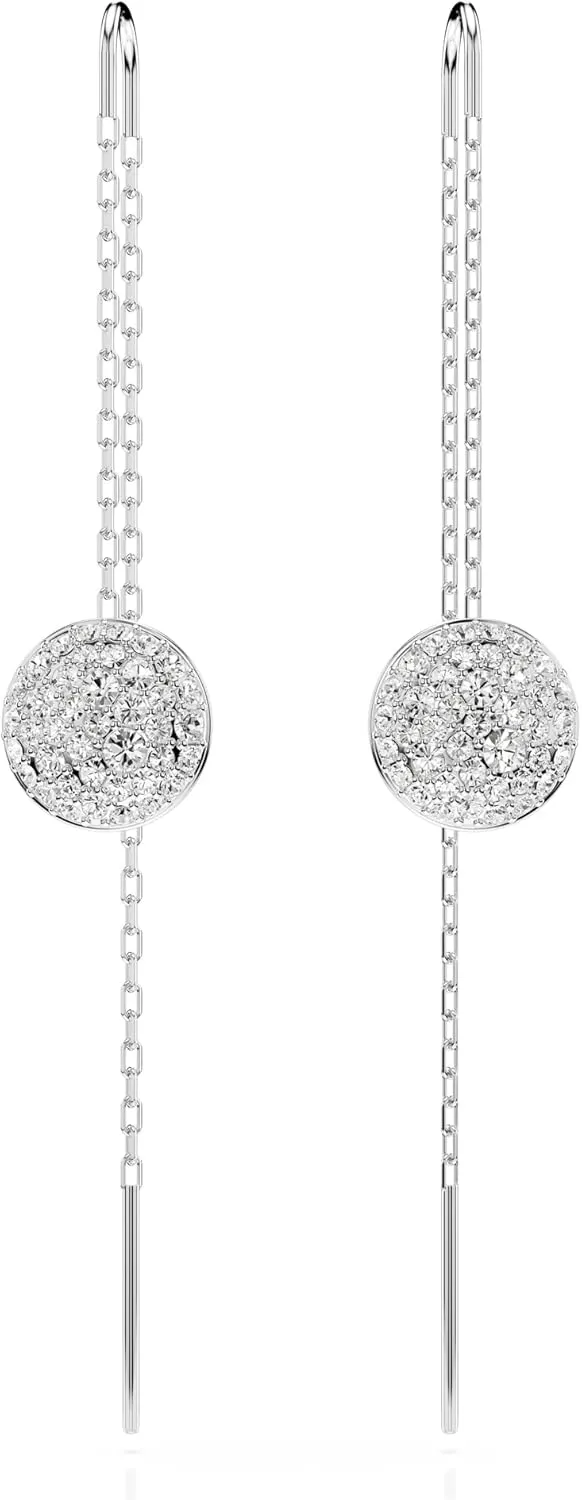 Swarovski Meteora Earrings Collection, Meteor Inspired Design with Snow Pavé of Clear Round Crystals