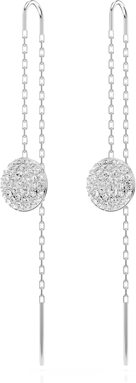 Swarovski Meteora Earrings Collection, Meteor Inspired Design with Snow Pavé of Clear Round Crystals
