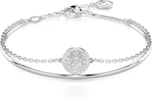 Swarovski Sublima Bangle Bracelet, Meteor Motif with Snow Pavé of Clear Round Crystals in a Rhodium-Finished Setting, Part of the Sublima Collection