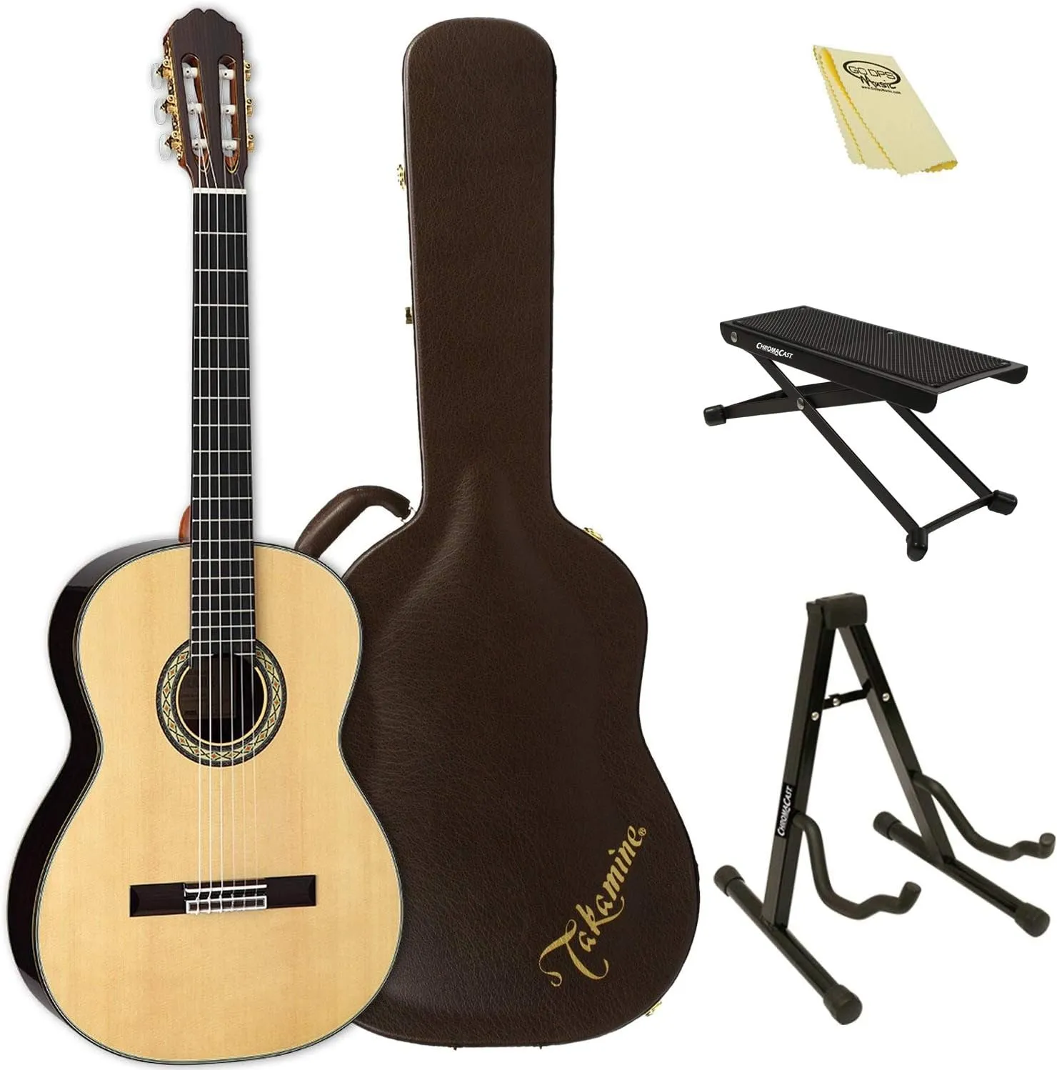 Takamine 6 String Acoustic Guitar Pack, Right Handed (H8SS-KIT-2)