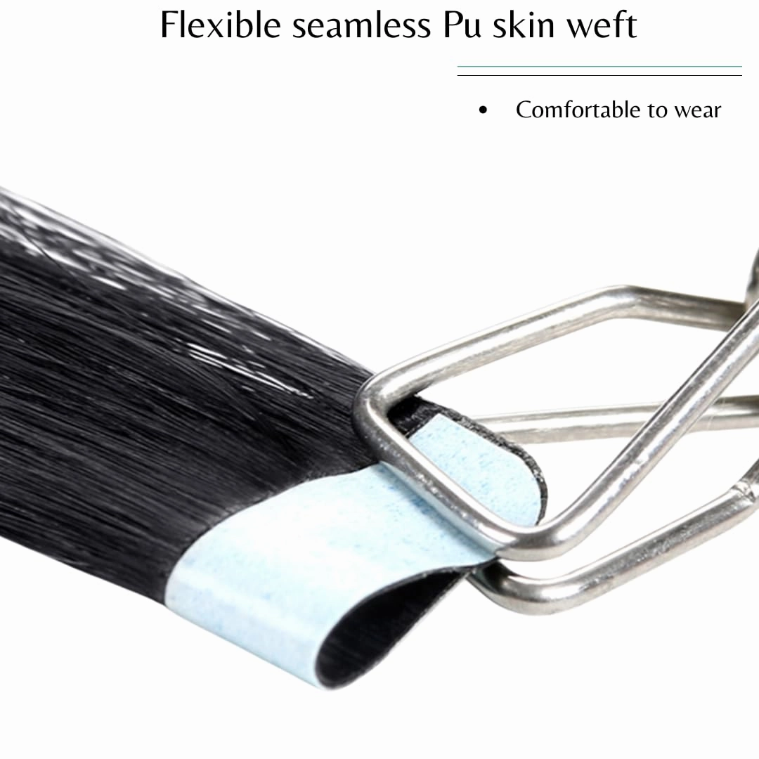 Tape in Hair Extensions, Real Natural Remy Human Hair, Seamless Straight Pu Skin Weft, 18 Inch 40 Gram 20 Pieces, Jet Black