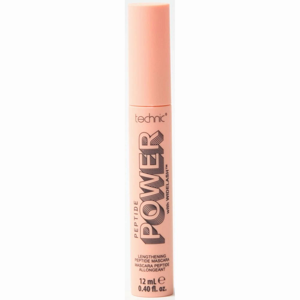 Technic Cosmetics Peptide Power Black Mascara - Volumising Lengthening Long-Lasting Smudge-Proof Peptide-Enriched Formula