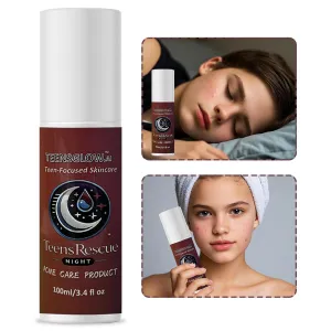 TeensRescue Night Acne Treatment Cream with Salicylic Acid, Lactic Acid, Vitamin E, Overnight Skin Repair