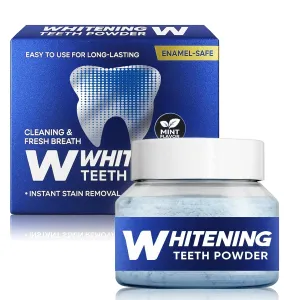 Teeth Whitening Powder - Teeth Whitener, Rapid Stain Removal & Tooth Whitening, No Sensitivity, Fresh Mint Flavor, Achieve a Radiant Smile