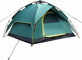 Tent, Automatic Tent Outdoor 3-4 Person Double Layer Tent, Double Multiplayer Camping Camping Beach Tent,Blue