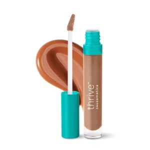 Thrive Causemetics Sheer Strength Lip Plumping Peptide Gloss, Lip Plumper with Vitamin E, Peptides, Plumps, Smooths & Hydrates Lips, High Shine, Vegan & Cruelty Free, Imani (Neutral Toffee)
