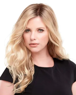Top Wave 18 Inch Long Wavy Jon Renau Womens Topper Double Monofilament Base Clip In Hairpiece Easihair Color 8/30