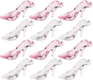 Toyvian High Heel Shoe Pendant Charms: 96pcs Necklace Keychain Pendants Gender Reveal Party Favor for DIY Jewelry Making Crafting Materials