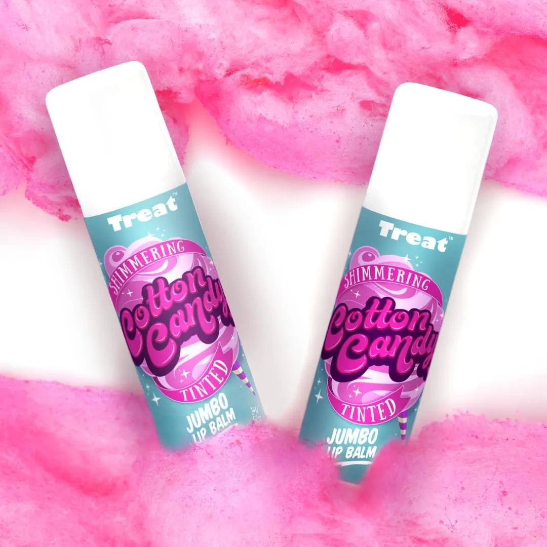 TREAT© JUMBO TINTED LIP BALM (SHIMMERING COTTON CANDY)
