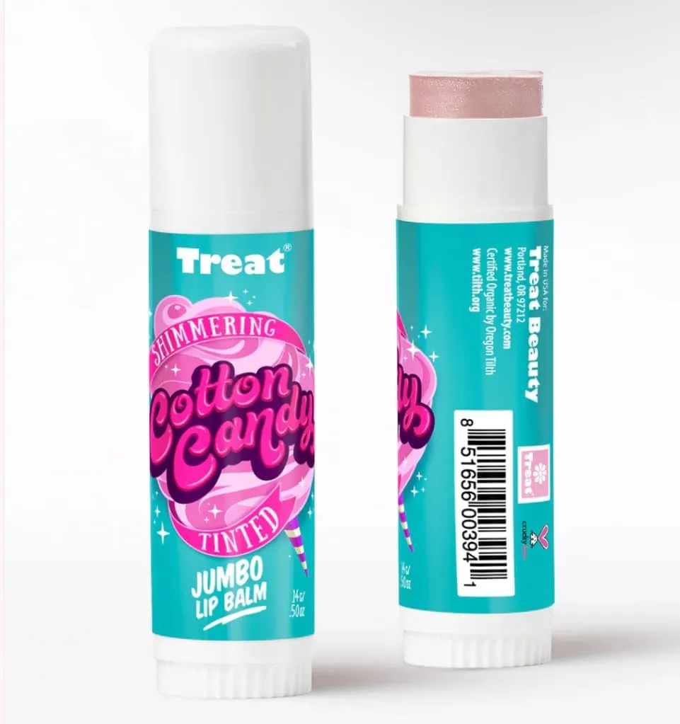 TREAT© JUMBO TINTED LIP BALM (SHIMMERING COTTON CANDY)