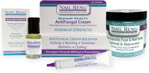 Treat Your Feet Kit, Foot Fungus Treatment Kit with Tolnaftate Antifungal Nail Treatment, Miconazole Cream, and Foot Soak Salts, Treats Nail Fungus and Athletes Foot