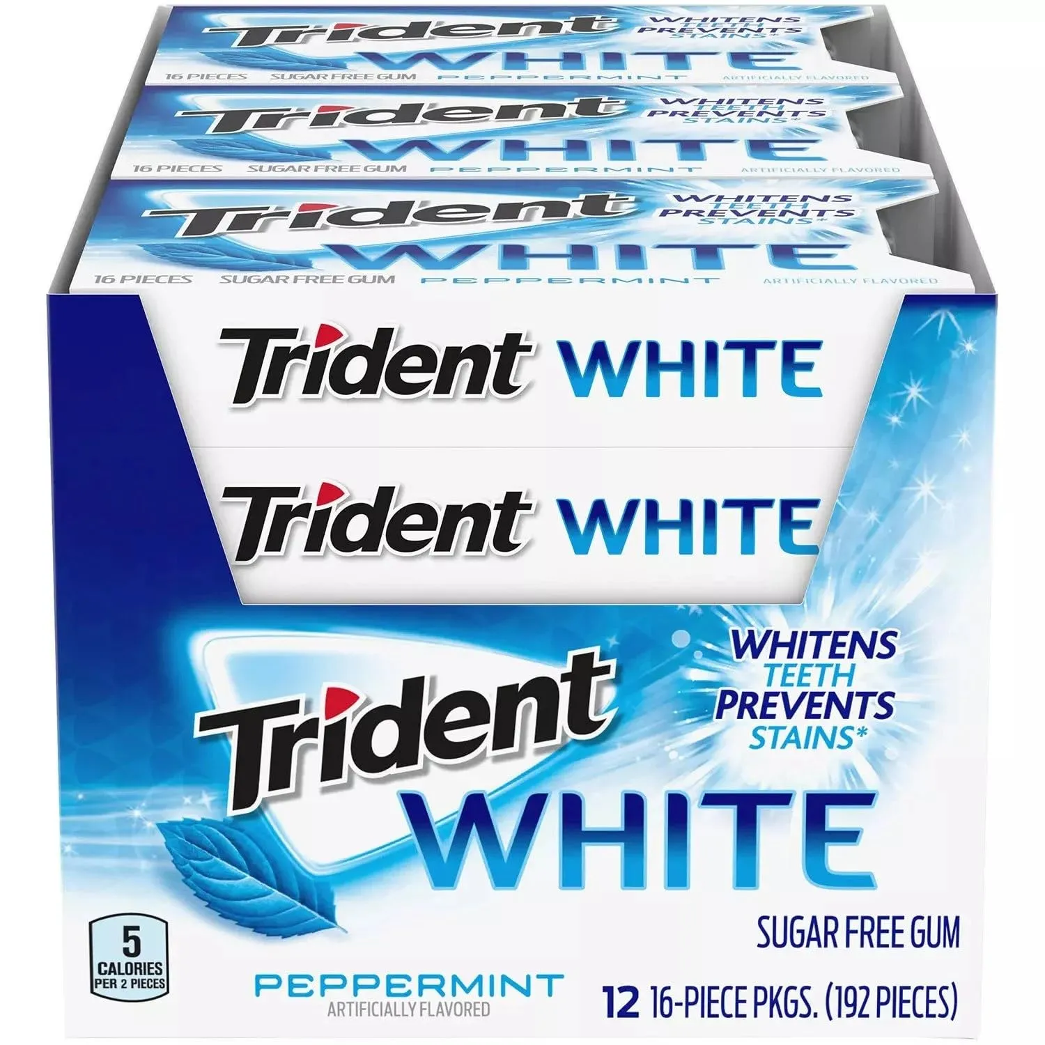 Trident White Peppermint Sugar Free Gum (16 pc., 12 Packs.)