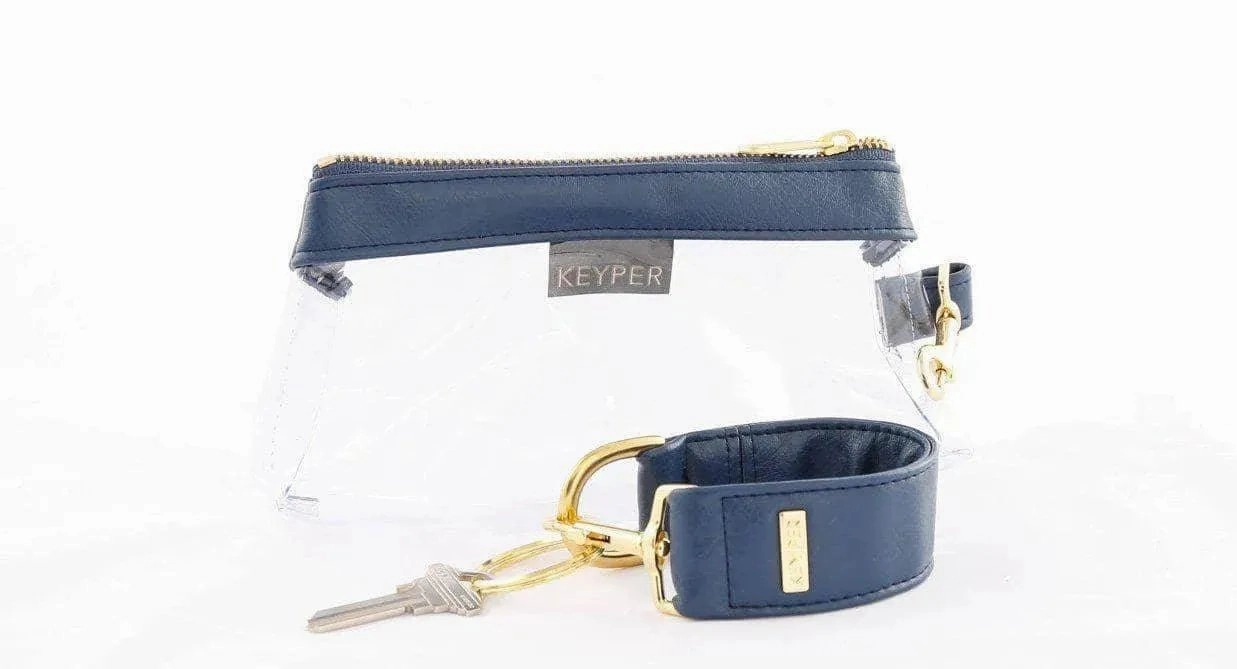True Navy Vegan Leather 2-Piece Wristlet Set
