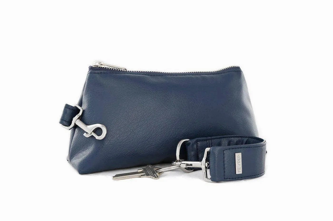 True Navy Vegan Leather 2-Piece Wristlet Set