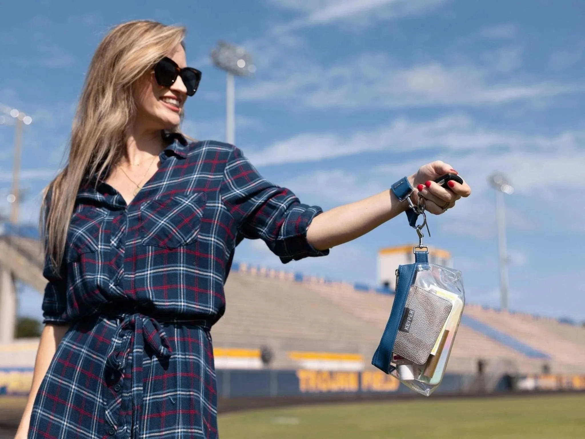 True Navy Vegan Leather 2-Piece Wristlet Set
