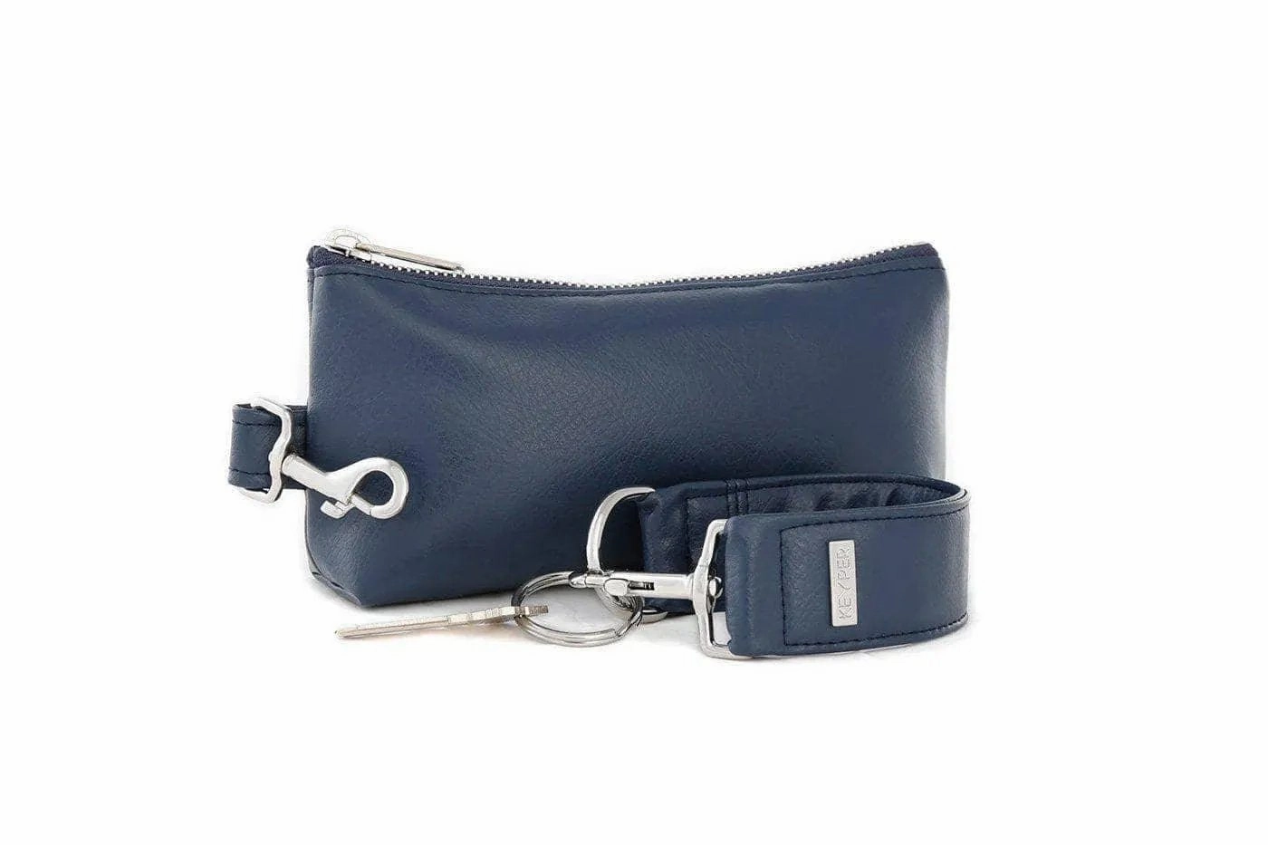 True Navy Vegan Leather 2-Piece Wristlet Set