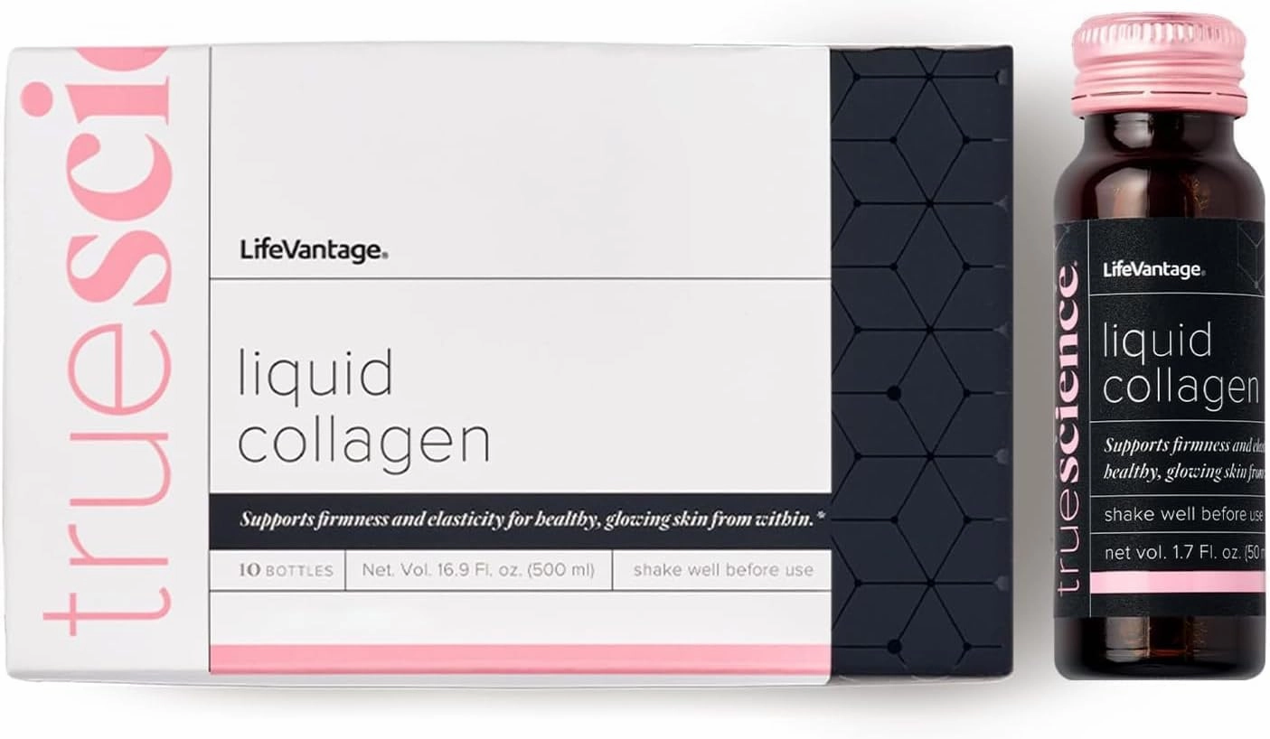 TrueScience Liquid Collagen for Glowing Skin - Collagen Activation & Replenishment Blend - Supports The Appearance of Firmer Looking Skin - 10 Bottles x 1.7 Fl. oz. (50 ml) Each