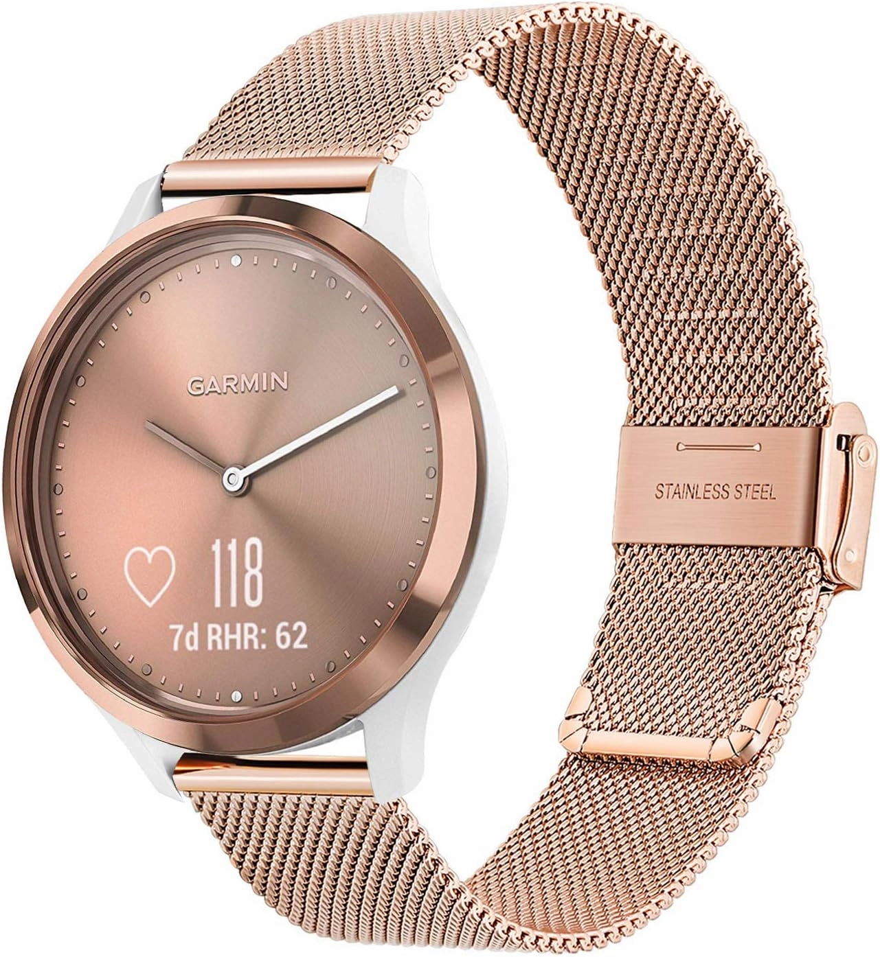 TRUMiRR For Garmin Vivomove HR/Vivoactive 6 5 3 Watchband Women Men, Mesh Stainless Steel Watch Band for Garmin Venu Sq 2 / Forerunner 570 42mm / Vivomove 3 Luxe Style Trend