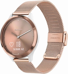 TRUMiRR For Garmin Vivomove HR/Vivoactive 6 5 3 Watchband Women Men, Mesh Stainless Steel Watch Band for Garmin Venu Sq 2 / Forerunner 570 42mm / Vivomove 3 Luxe Style Trend