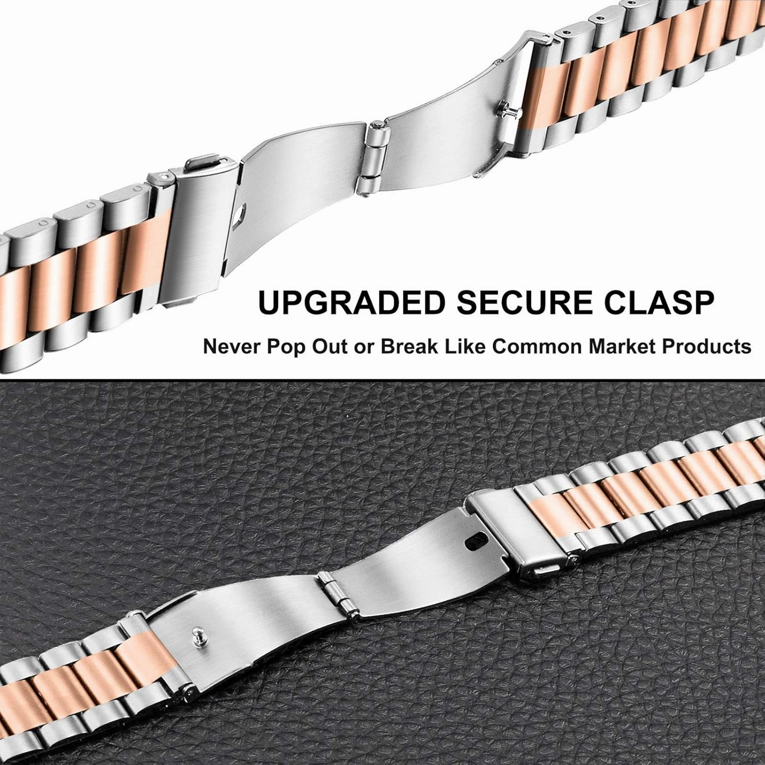 TRUMiRR Watchband Sets for Vivomove HR/Vivoactive 6 5 3 Smart Watch, 20mm Stainless Steel Metal Band   Mesh Strap for Garmin Forerunner 570 42mm / Venu Sq 2 / Vivomove 3 Luxe Style Trend