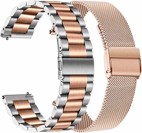 TRUMiRR Watchband Sets for Vivomove HR/Vivoactive 6 5 3 Smart Watch, 20mm Stainless Steel Metal Band   Mesh Strap for Garmin Forerunner 570 42mm / Venu Sq 2 / Vivomove 3 Luxe Style Trend