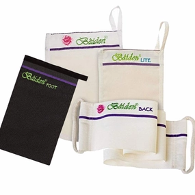 Turkish Hammam Set: Baiden System (Face, Body, Back)   Feet Mitten. 3 Peeling Mitts & Back Scrubber. Kessa Exfoliating Glove Dead Skin Remover, Bath or Shower for Smooth Glowing Bright Complexion