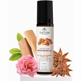 Under Eye Brightening Oil for Dark Circles Removal, Reduces Puffiness Fine Lines, Wrinkles, Aging, Eye Pigmentation with Star Anise, Amla, Natural for Men Women - 8 ml Pack of 1