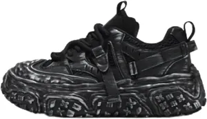 Unisex Chunky Platform Sneakers, Futuristic Techwear Dad Shoes, Y2K Fashion Outdoor Streetwear, Breathable Non Slip
