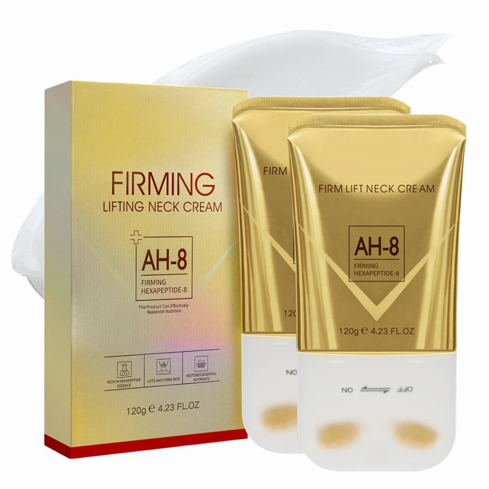 Upgrade AH-8 Firming Neck Cream for Crepey Skin Body Care Comfort, Neck Firming Cream with Roller, Moisturizing, Tightening Lotions Cosmetic Skin Care Repair Cream for Women (2)
