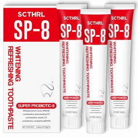 Upgraded SP-8 Probiotic Whitening Toothpaste, probiotic whitening Formula with 4 Kinds of probiotics, Mint Flavor freshens Breath, removes Plaque, Protects Tooth Enamel, Perfect for Family Oral Care