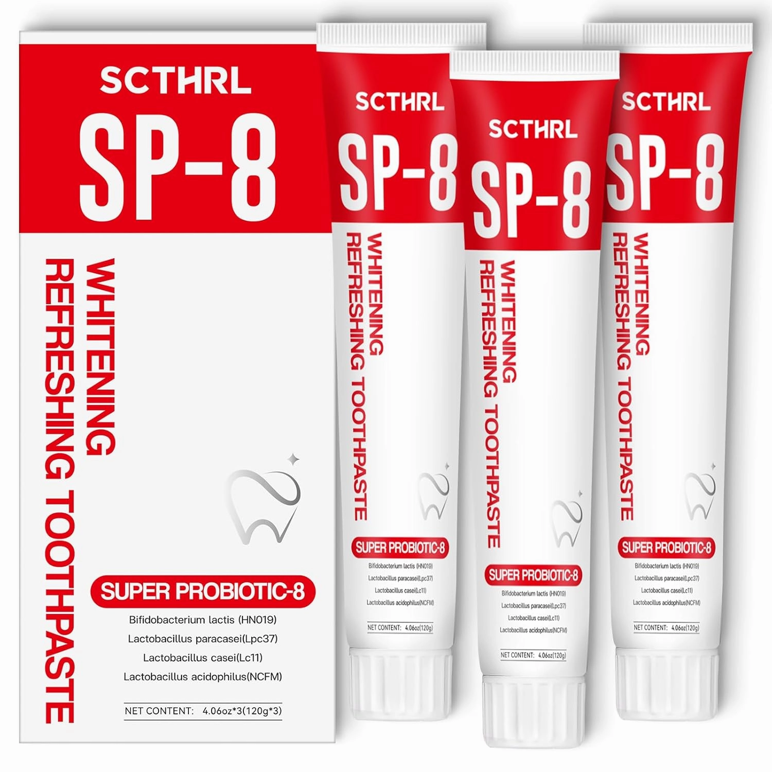 Upgraded SP-8 Probiotic Whitening Toothpaste, probiotic whitening Formula with 4 Kinds of probiotics, Mint Flavor freshens Breath, removes Plaque, Protects Tooth Enamel, Perfect for Family Oral Care