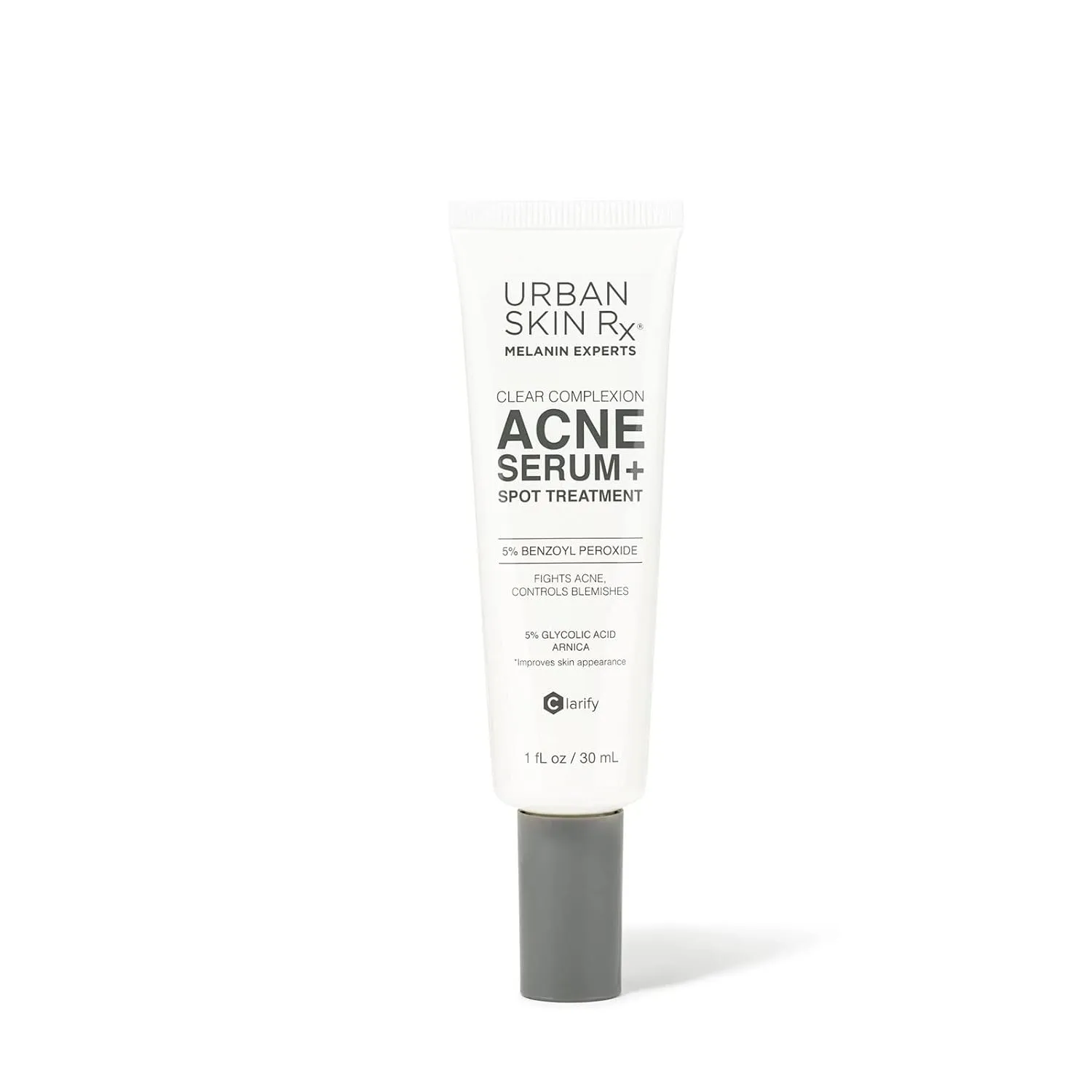 Urban Skin Rx Clear Complexion Acne Serum   Spot Treatment | Helps to Reduce   Prevent Breakouts, Improves the Look of Blemishes and Aging Skin with 5% Benzoyl Peroxide and 5% Glycolic Acid | 1 Fl Oz