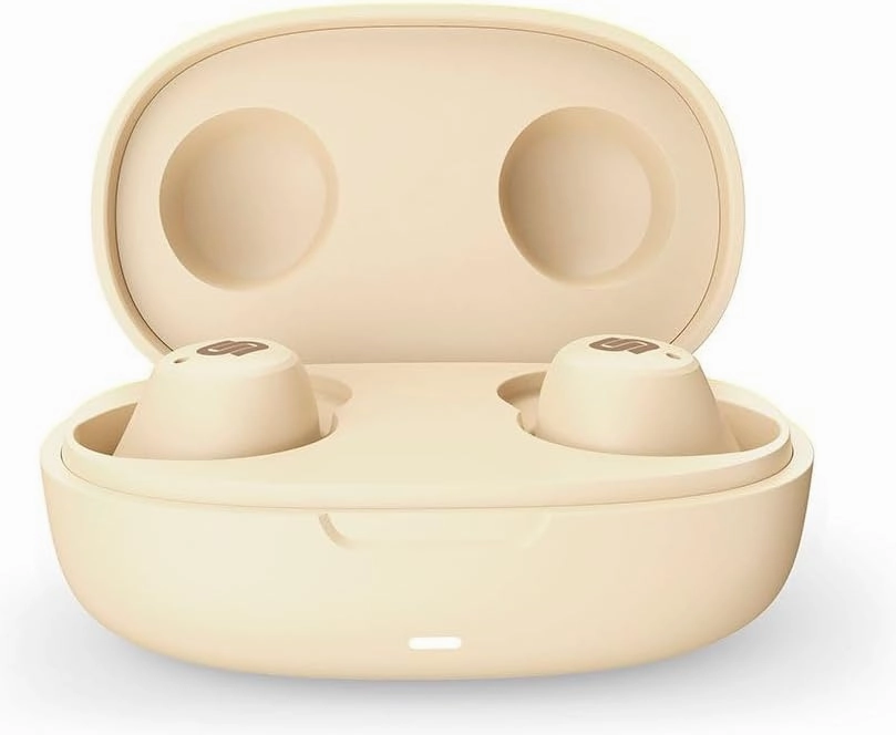 Urbanista Wireless Earbuds, Bluetooth 5.2 Enhanced Small Headphones, Touch Controls, 27 Hr Playtime, USB C Fast Charging Case, IPX Sweatproof Headphones for Running, Sports, Lisbon, Vanilla Cream