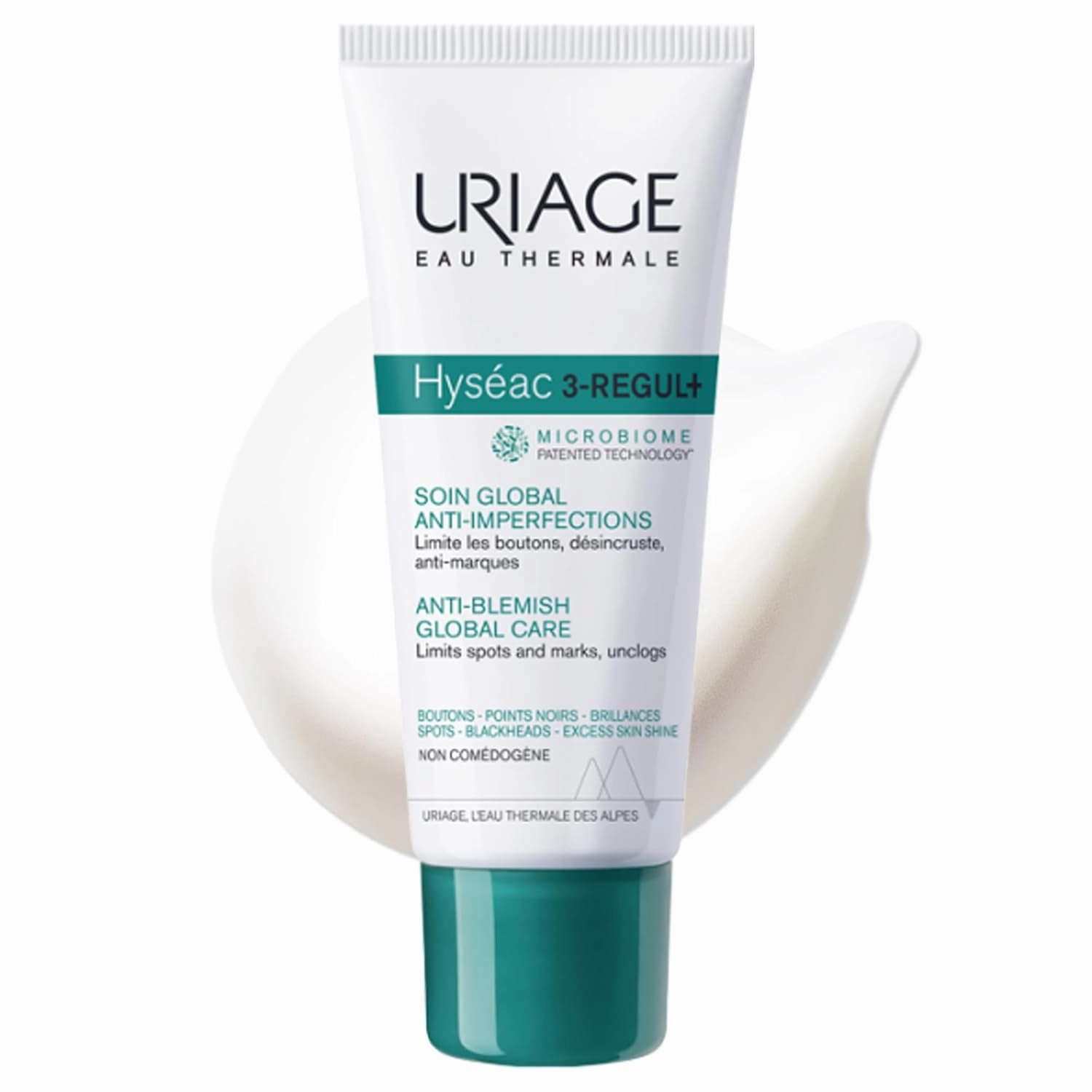 Uriage Hyseac 3-regul  | Face Moisturizer For Oily Skin Prone To Acne. Pimples, Spots, Blackheads And Blemish Control. Daily Face Cream With Salicylic Acid, AHA And Zinc, For A Clear Complexion, 1.35
