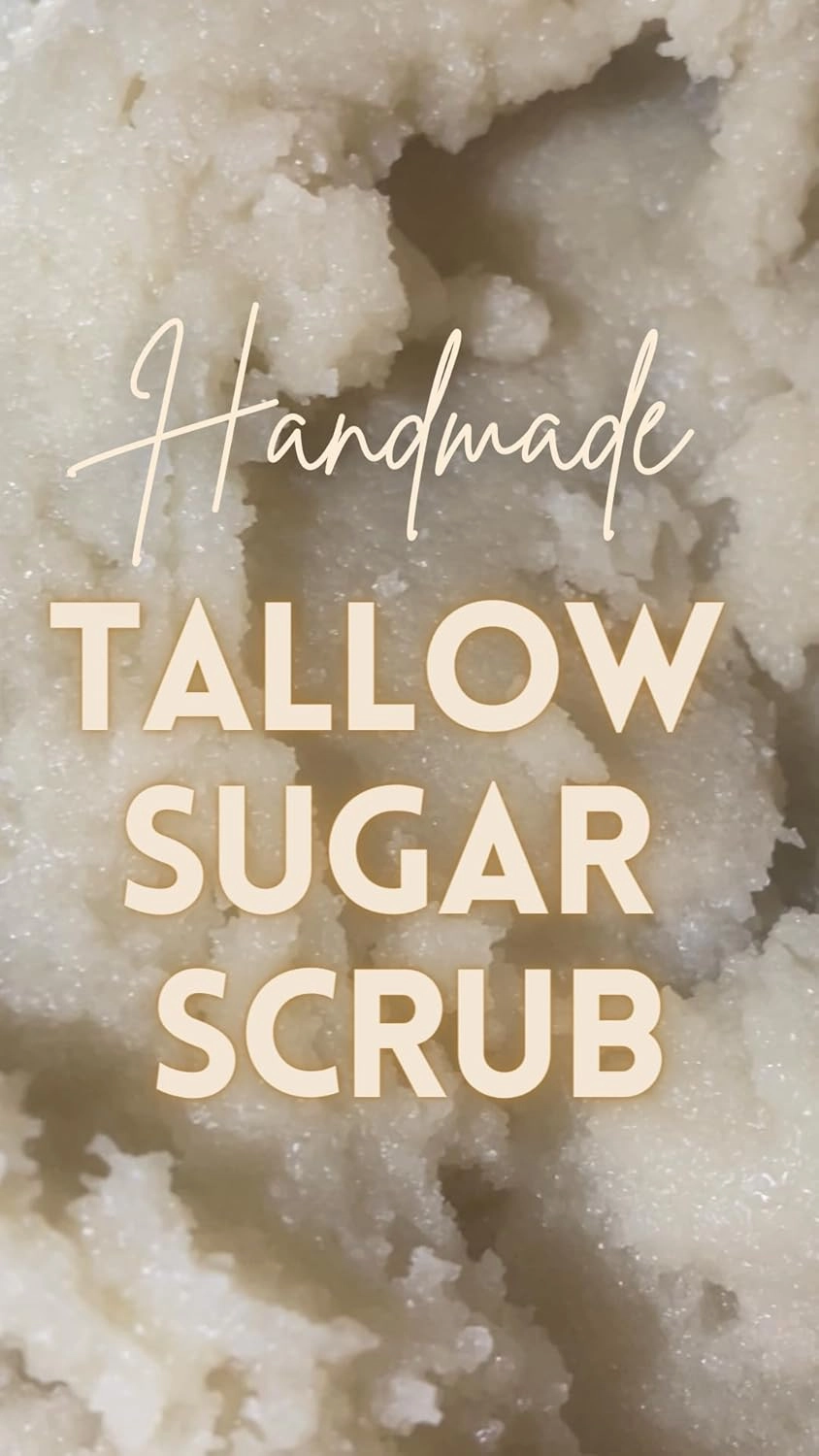 Vanilla Tallow Sugar Scrub - All Skin Type Friendly - Active Ingredient Sugar - Smoothing & Revitalizing - Transformative Spa-Like Experience - Soft and Glowing Skin Product