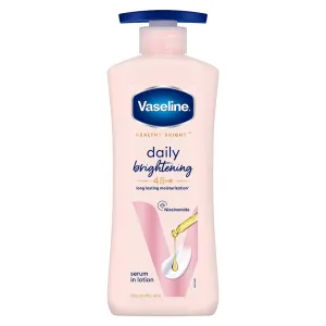 Vaseline Healthy Bright, Daily Brightening Daily Moisturizer, 400 ml, for Glowing Skin, with Vitamin B3, Visibly Radiant Skin in 2 Weeks, Lightweight, Non-sticky, Non-Oily Body Lotion, for Dry Skin