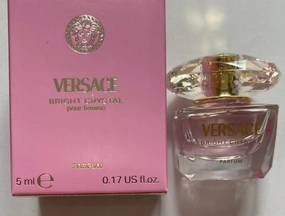 Versace Bright Crystal Pour Femme Perfume for Women Mini EDP Splash 0.17 Ounce