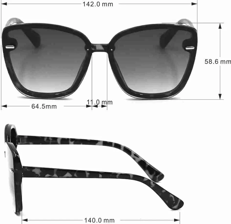 Vince Camuto Women's Glamorous 100% UV Protective Square Sunglasses