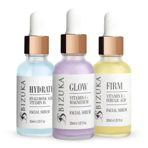 Vitamin C Serum Combo Pack - 3-in-1 Hydrating Skincare Set With Vit C Serum & Magnesium, Vitamin B5 & Hyaluronic Acid, Vitamin E & Ferulic Acid - Natural Formula, No Sulfates or Parabens - 1oz