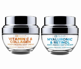 Vitamin C & Collagen   Hyaluronic Acid & Retinol Moisturizer - Dermatologist Tested, Anti-Aging, Fine Lines & Wrinkles Treatment, Korean Skin Care, All Skin Types - Value Set