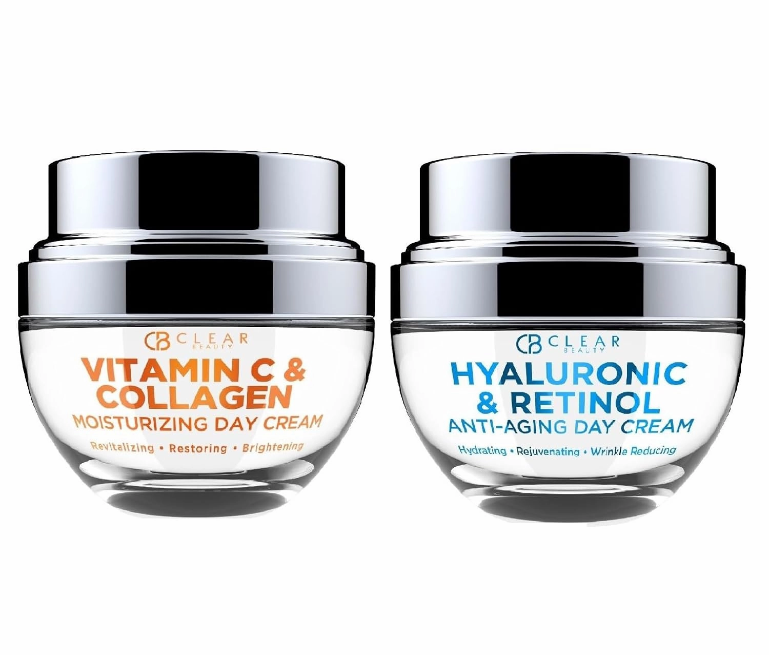 Vitamin C & Collagen   Hyaluronic Acid & Retinol Moisturizer - Dermatologist Tested, Anti-Aging, Fine Lines & Wrinkles Treatment, Korean Skin Care, All Skin Types - Value Set