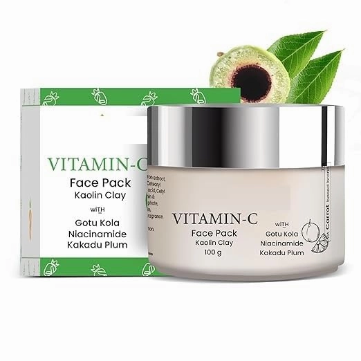 Vitamin C Face Mask for Glowing Skin, Facial Cream For Women and Men, All Skin Types, 100gms (3.52oz)