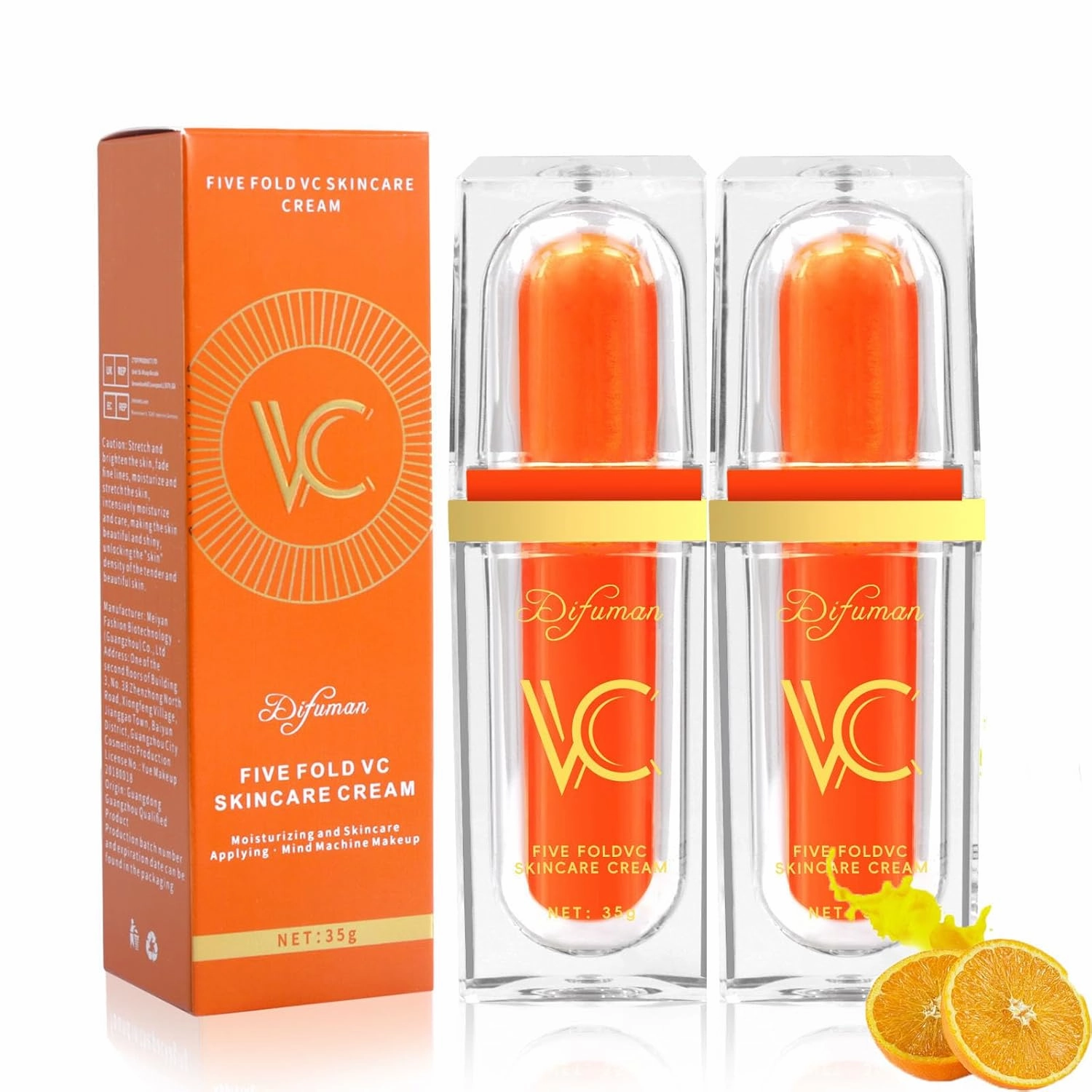 Vitamin C Tone-Up Cream, 2025 NEW Lightweight Long Lasting Hydrating Skincare Makeup Cream, Face Daily Moisturizer for All Skin Types (2PC)