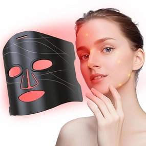 VYM Red Light Therapy Mask: 292 LEDs Professional Infrared Red Light Therapy for Face Led Face Mask Light Therapy Replace Photon Rejuvenation - Black